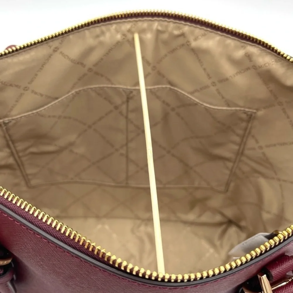 Michael Kors Large Charlotte Tote Bag Dark Cherry